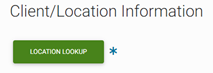In the Client/Location field, click the Location Lookup button to select a claim location